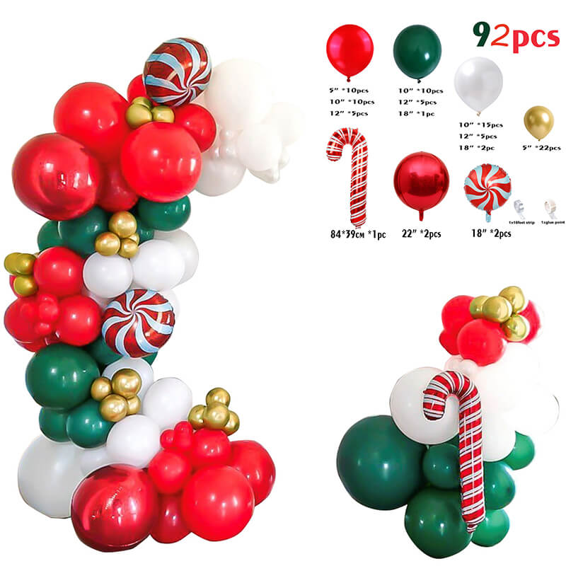 92 Pcs Christmas Balloon Garland Arch Kit – ubackdrop