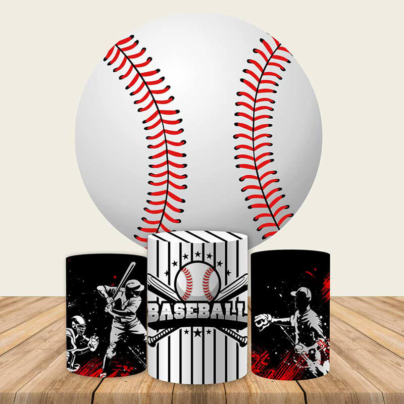 Baseball Party Backdrop Cover