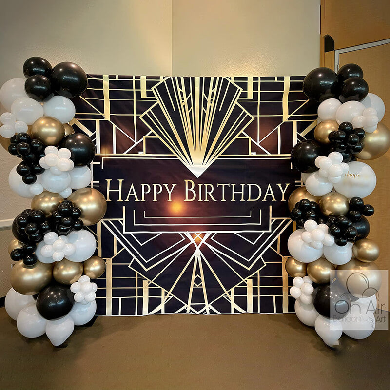 Vintage Gatsby Party Backdrop Roaring Birthday Party Decoration – ubackdrop
