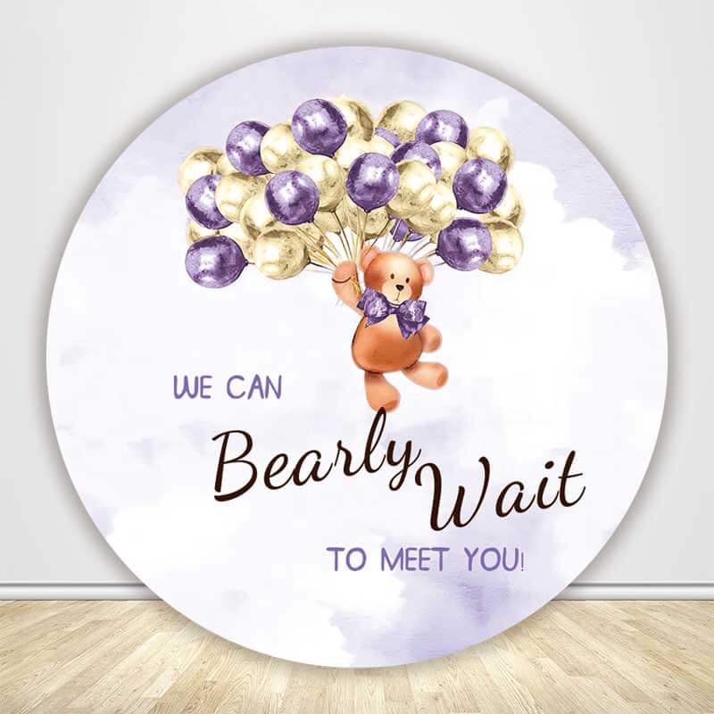 We Can Bearly Wait Baby Shower Girl Backdrop – ubackdrop