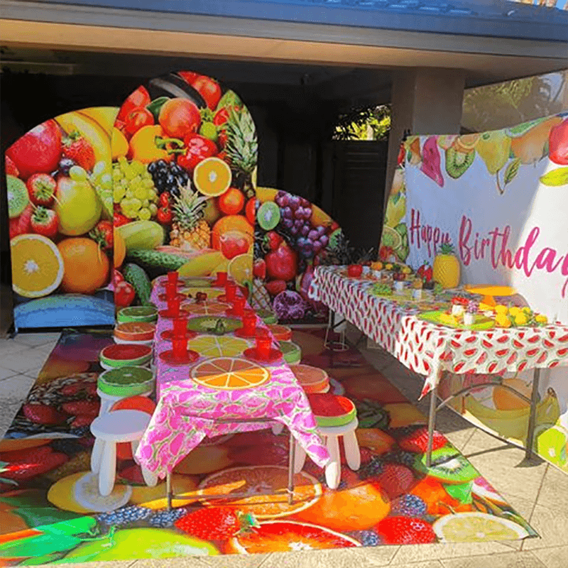 Fruits Theme Birthday Party Decoration Chiara Backdrop Arched Wall Cov –  ubackdrop