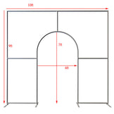 10x9ft Wedding Party Flower Arch Frame Welcome Stand Door – ubackdrop