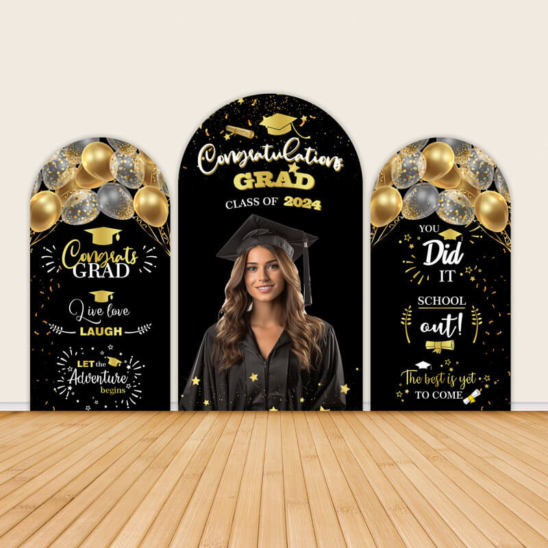 Glitter Shiny Graduation Party Backdrop Covers – ubackdrop