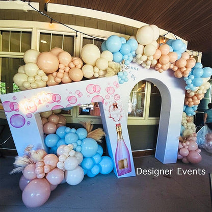 3D Arches Party Backdrop Stand for Birthday&Baby Shower&Wedding Party Decoration-ubackdrop