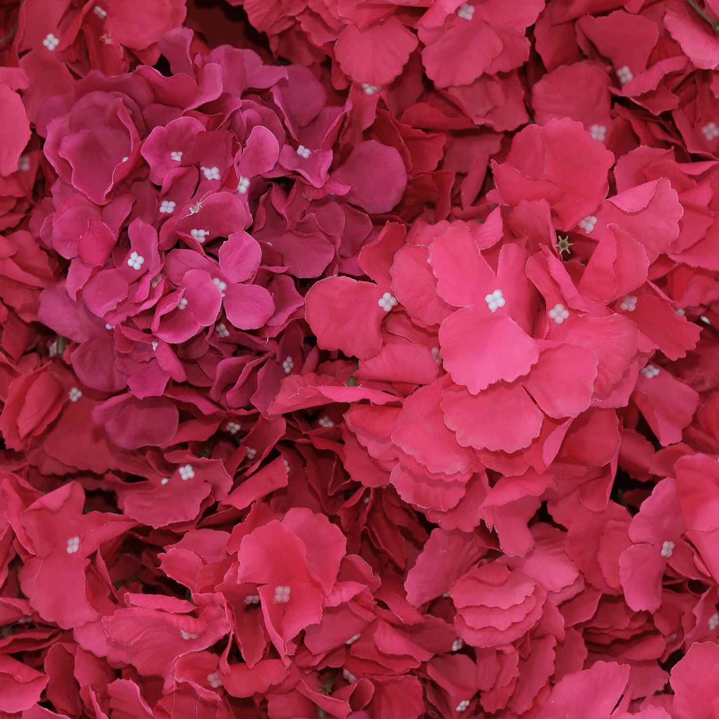 8ft Romantic Heart Shaped Hot Pink Hydrangea Flower Wall-ubackdrop