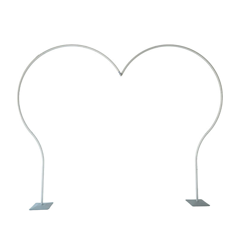 8.5x8.2ft Aluminum Heart Shape Balloon Arch Frame Birthday Arch Stand-ubackdrop