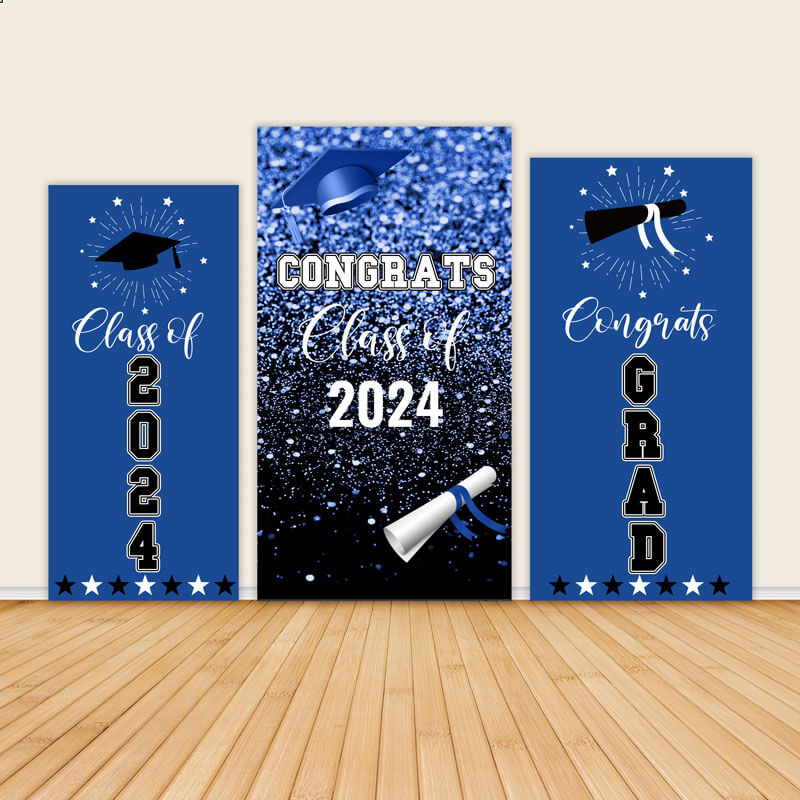 Congrats Grad Graduation Party Backdrop-ubackdrop