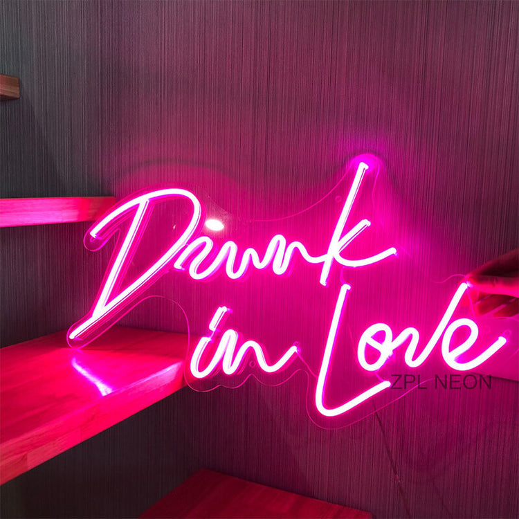 Drunk in love LED Neon Sign Party Decoration Atmosphere Lights – ubackdrop