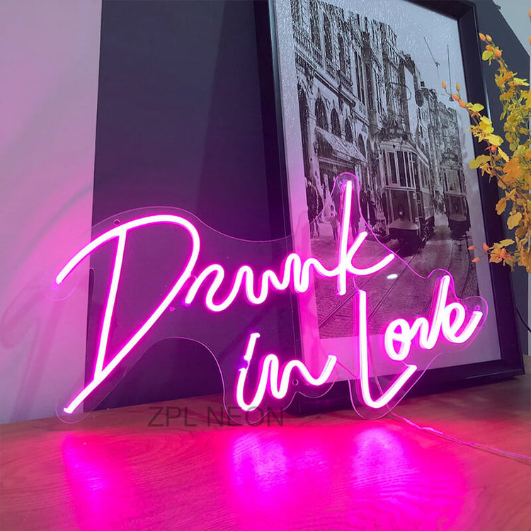 Drunk in love LED Neon Sign Party Decoration Atmosphere Lights – ubackdrop