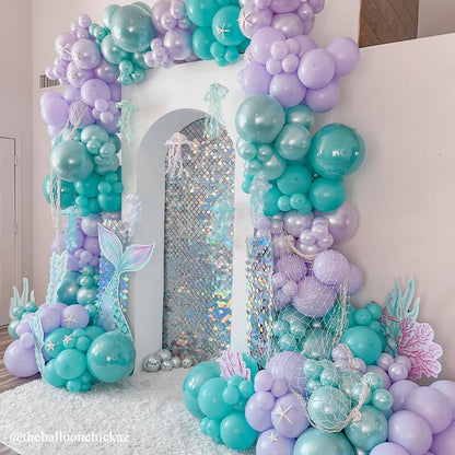 Fancy Silver Mermaid Shimmer Wall Panels – Easy Setup Wedding/Event/Theme Party Decorations-ubackdrop