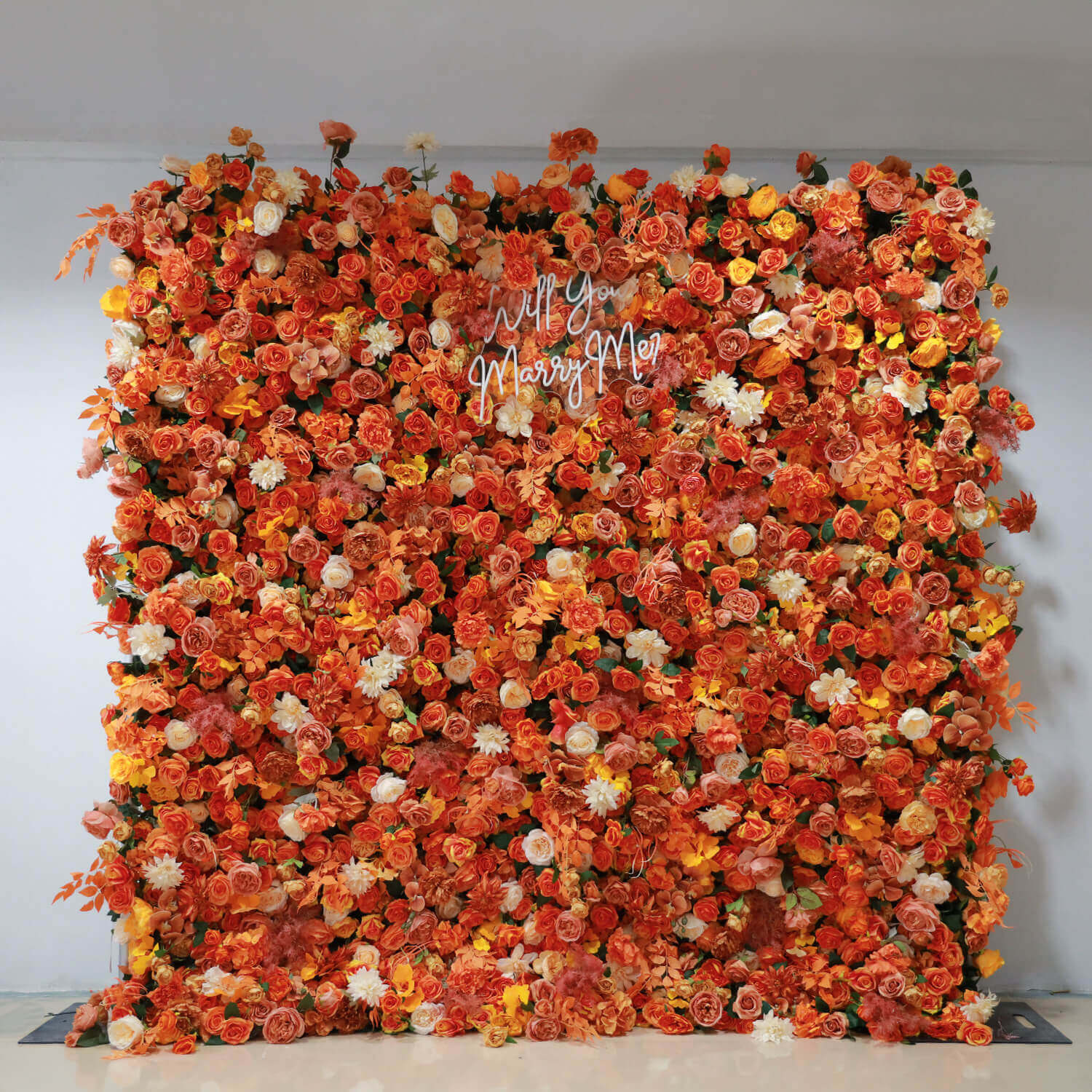 Fall Garden Fabric Artificial Flower Wall for Wedding Decoration-ubackdrop