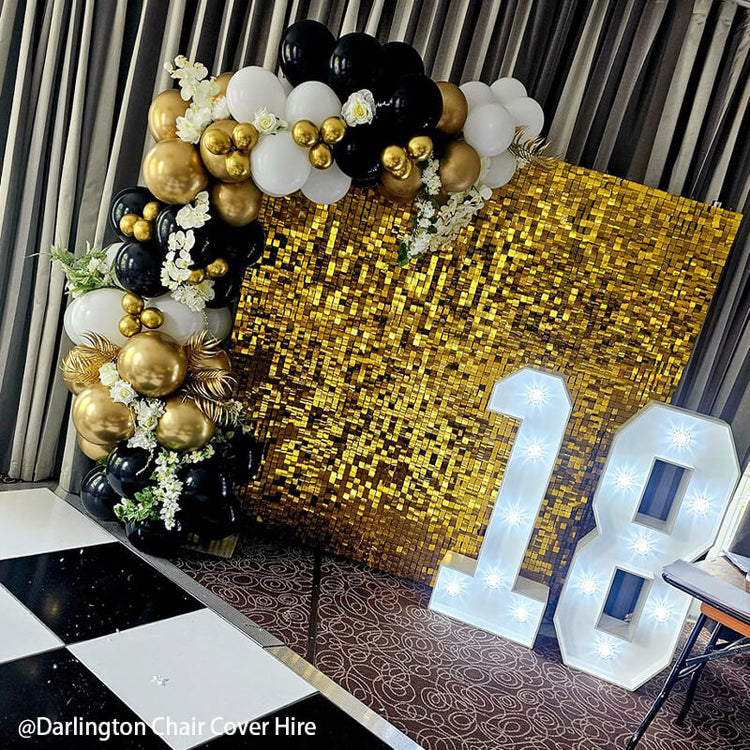 Gold Shimmer Wall Panels – Easy Setup Wedding/Event/Theme Party Decora ...