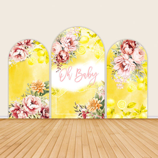 Lemon Baby Shower Backdrop for Girl Party Backdrop-ubackdrop