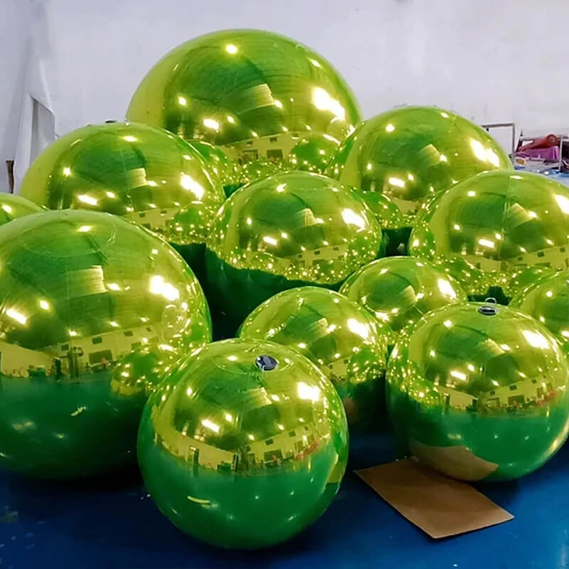 Lime Green Inflatable Mirror Ball Reusable Big Bubble Balloon – ubackdrop