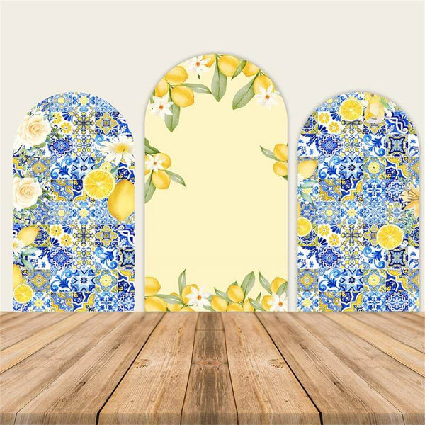 Morocco Mediterranean Blue Arch Backdrop Cover – ubackdrop