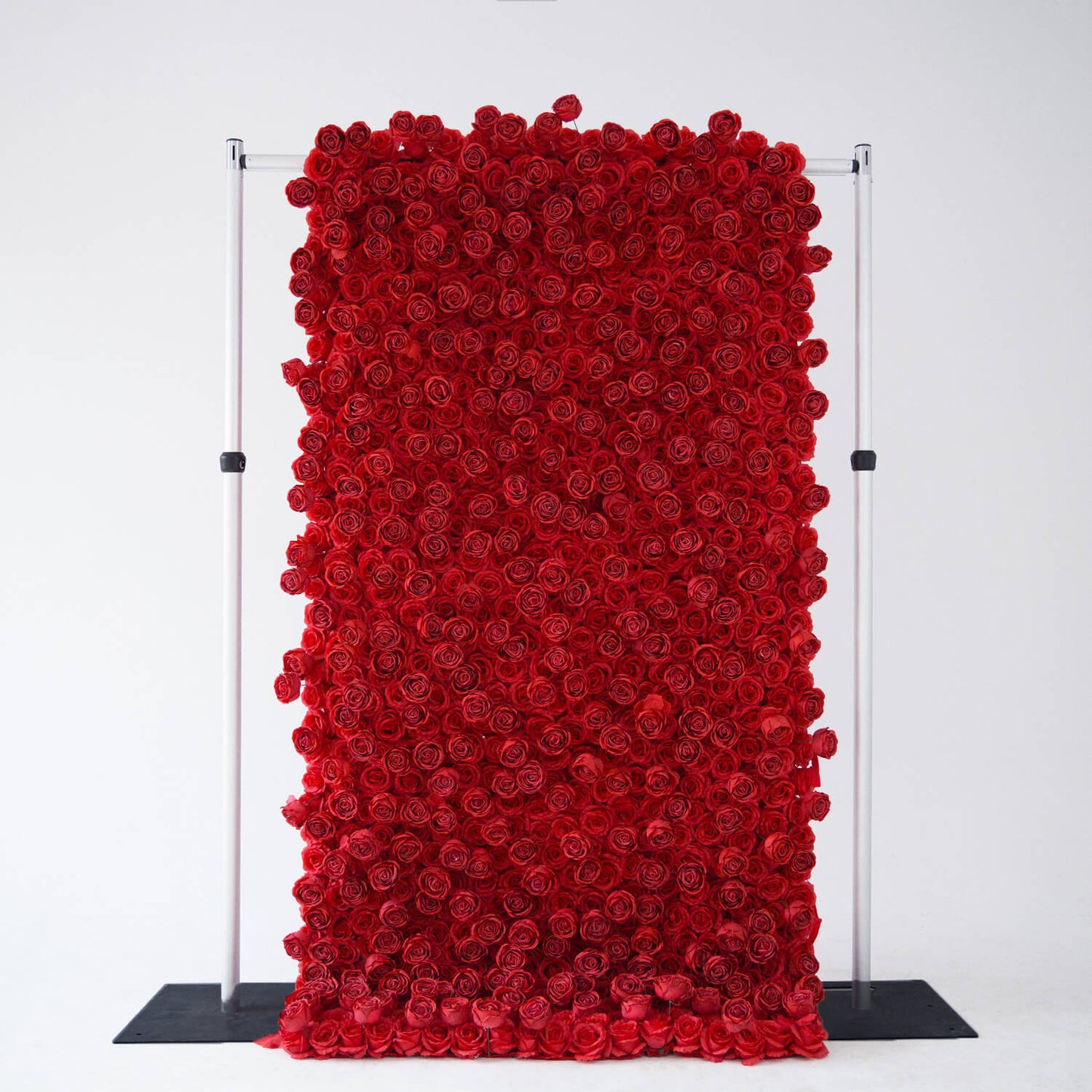 Red Roses Fabric Flower Wall For Wedding Arrangement Romantic Atmosphere-ubackdrop