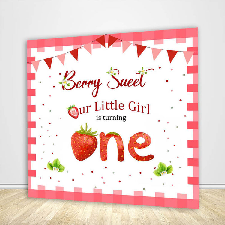 Strawberry Themed 1st Birthday Party Decoration Backdrops – ubackdrop