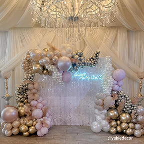 White Shimmer Wall Panels – Easy Setup Wedding/Event/Theme Party Decor ...