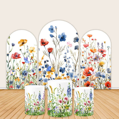 Wildflower Summer Meadow Floral Birthday Party Decor-ubackdrop