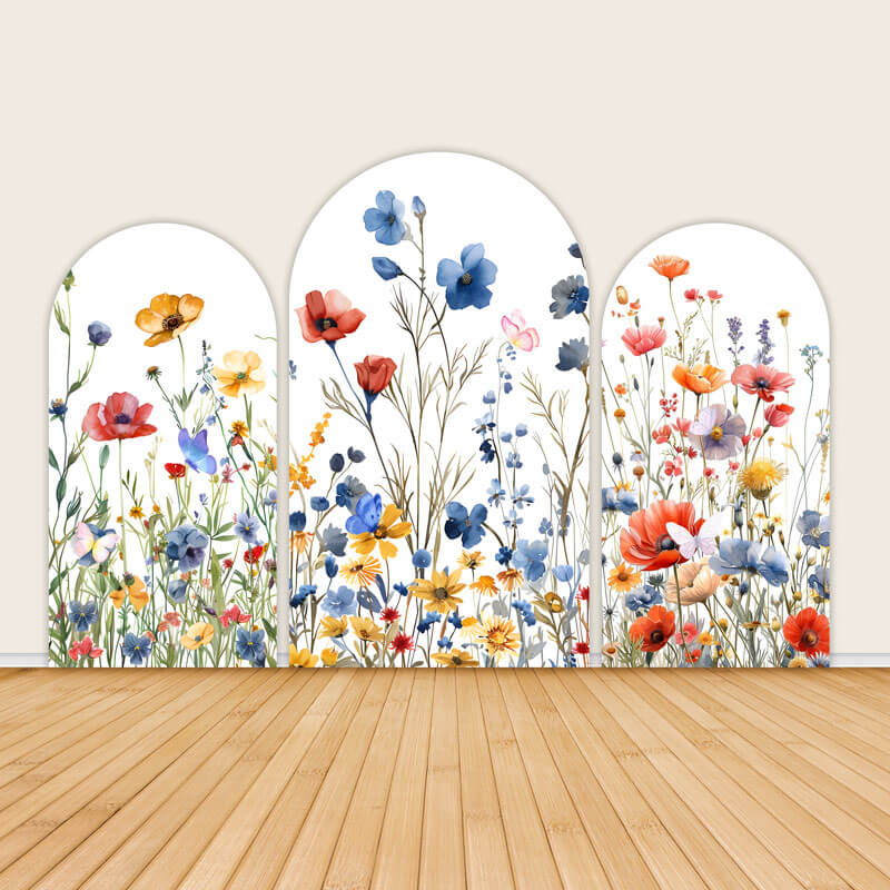 Wildflower Summer Meadow Floral Birthday Party Decor-ubackdrop