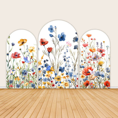 Wildflower Summer Meadow Floral Birthday Party Decor-ubackdrop