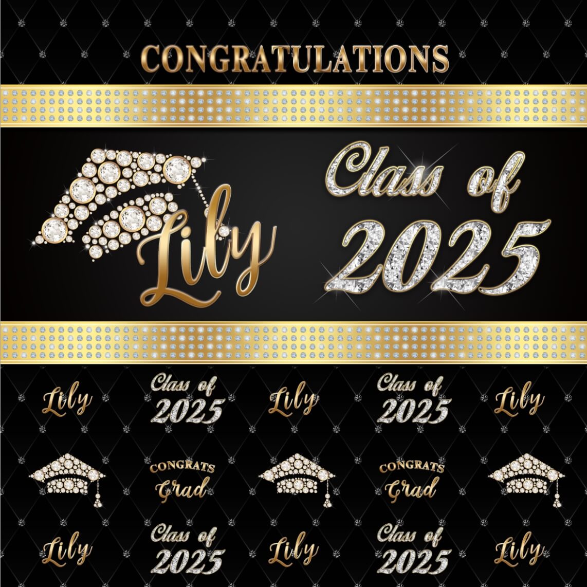 Class of 2025 Graduation Backdrop-ubackdrop