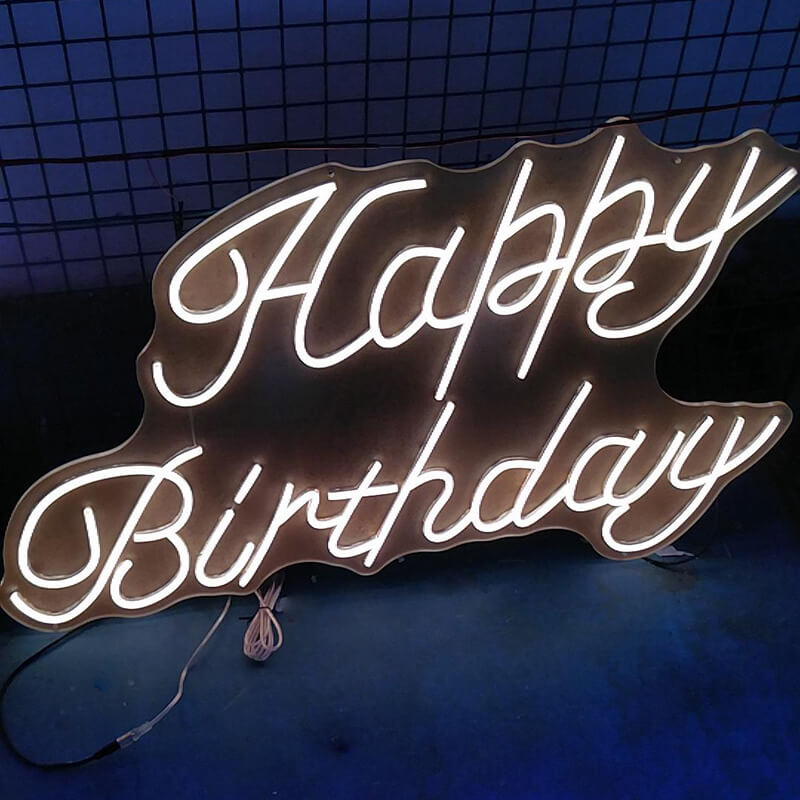 Happy Birthday LED Neon Sign Reusable Party Decoration Backdrop – ubackdrop