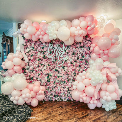 Pink Rose Flower Wall Backdrop for Birthday&Baby Shower Party Decorations-ubackdrop