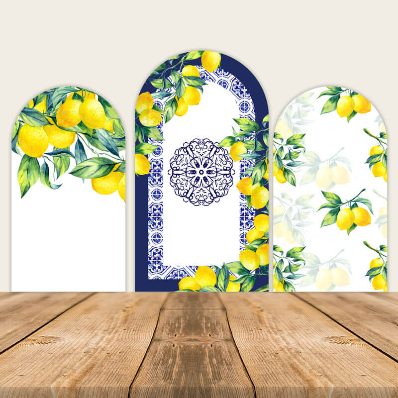 Positano Print Summer Fresh Lemon Baby Shower Party Backdrop – ubackdrop