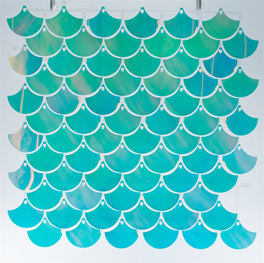 Rainbow Blue Mermaid Shimmer Wall Panels – Easy Setup Wedding/Event/Theme Party Decorations-ubackdrop