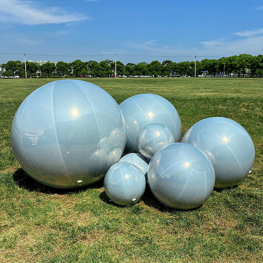 White Inflatable Mirror Ball Reusable Big Bubble Balloon