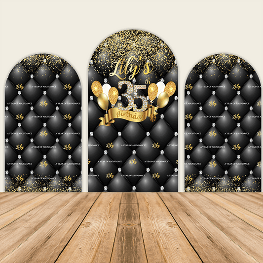 Gold and black backdrop for party decor for sale - whosedrop