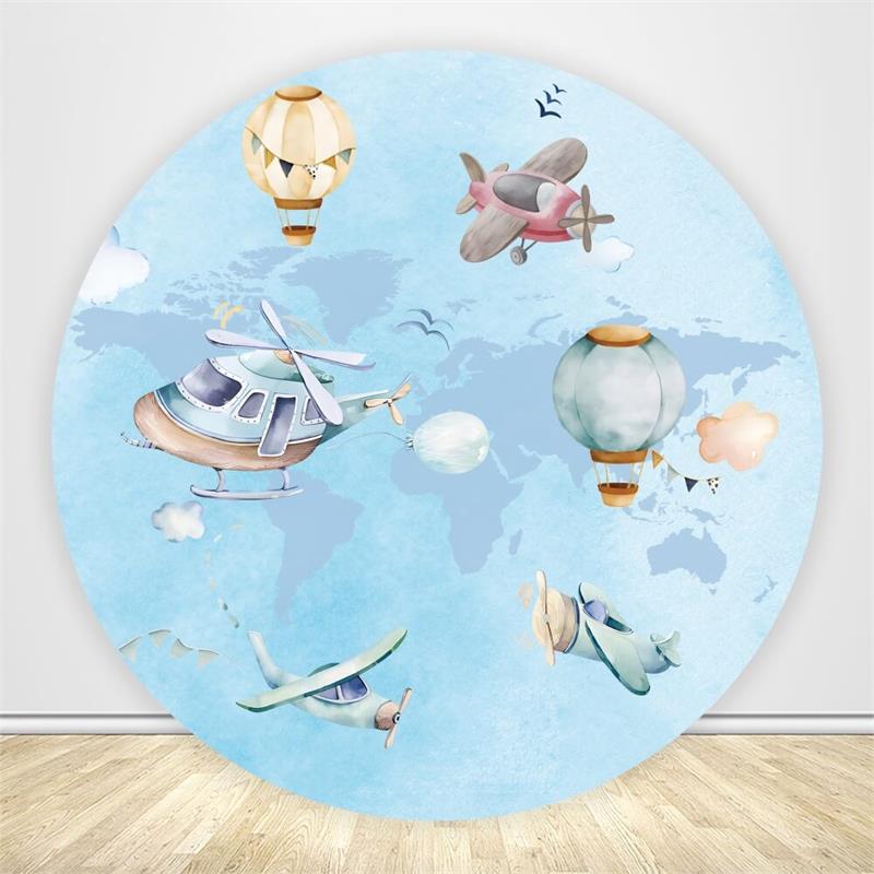 Airplane baby hot sale shower backdrop