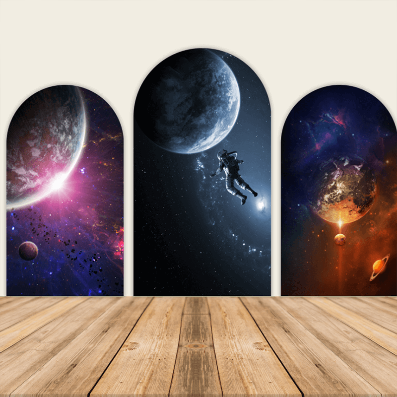 Astronaut In Space Theme Birthday Party Decoration Chiara Backdrop Arc ...