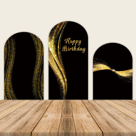 Gold and black backdrop for party decor for sale - whosedrop