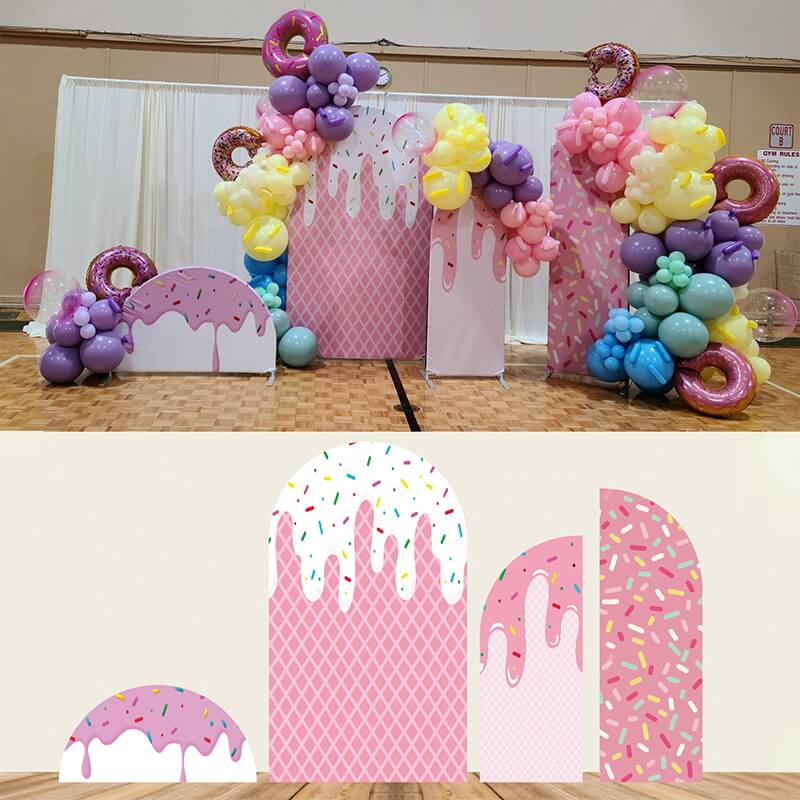 Rose Theme Birthday Party Decoration Chiara Backdrop Arched Wall Cover –  ubackdrop