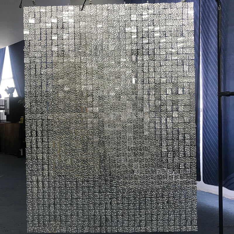 Silver Sparkle Streamer Wall