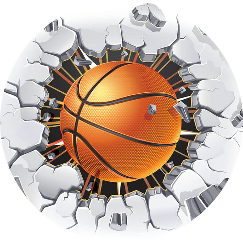 Basketball Round Backdrop Sports Themed Party Photography Backdrop-ubackdrop