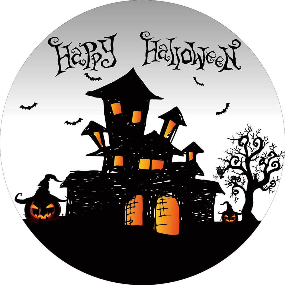 Halloween Party Round Backdrop | FREE SHIPPING – ubackdrop