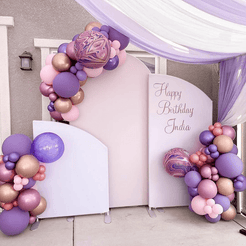 Pink Theme Birthday Party Decoration Chiara Backdrop Arched Wall Cover ...