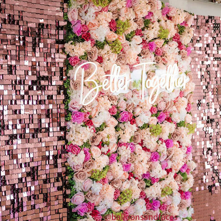 Rosegold Shimmer Wall Panels – Easy Setup Wedding/Event/Theme Party De ...
