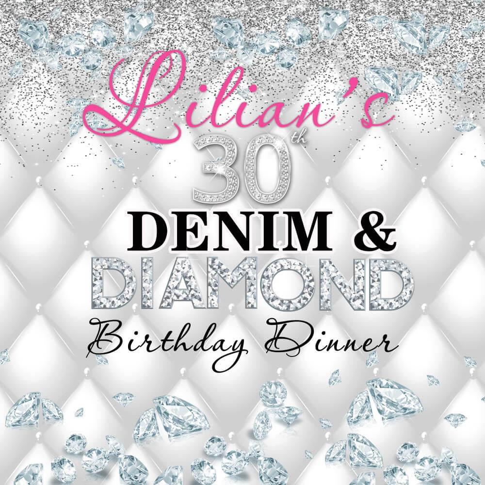 Buy Denim and Diamonds, Step and Repeat, Birthday Backdrop, Light Blue  Jeans, Shine Glitter, Diamonds Frame, Personalized, Any Size Banner Online  in India - Etsy