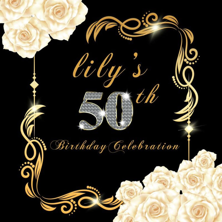 50th Birthday Printable Party Backdrop Aged to Perfection - Designed ...