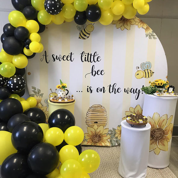 Bumble BEE Round Backdrop | Baby Shower Party Decoration Backdrop - De ...