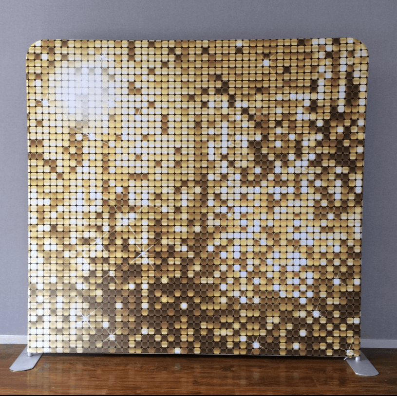Gold Foil Single sided Tension Fabric Backdrop Frame and Fabric