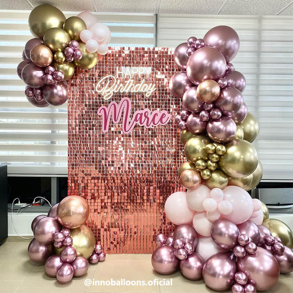 Rosegold Shimmer Wall Panels – Easy Setup Wedding/Event/Theme Party De ...